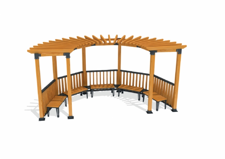 CurveCity Ahşap Pergola Mcc-102a