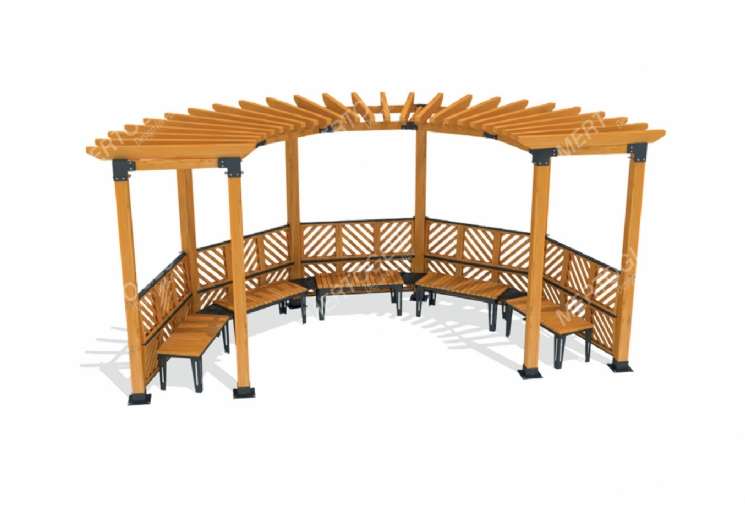 CurveCity Ahşap Pergola Mcc-103a