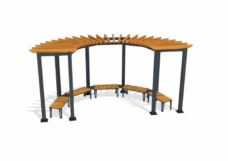 CurveCity Metal Pergola Mcc-101b