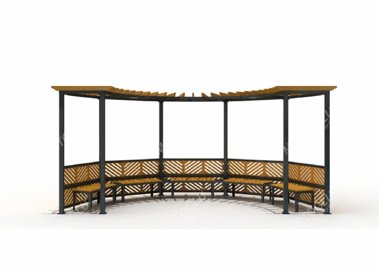 CurveCity Metal Pergola Mcc-103b
