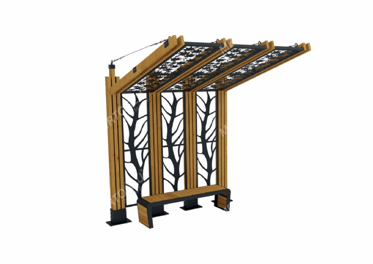 Leaves Pergola Sırtlıksız Banklı Mlf-101b