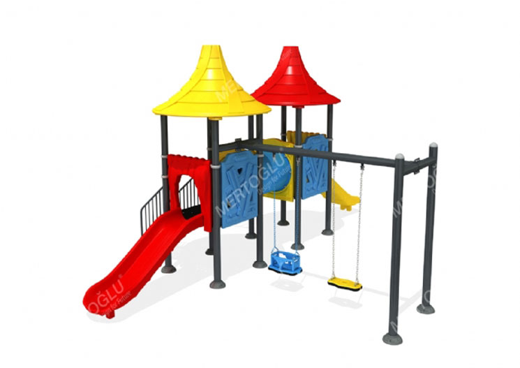 Metal-Plastik Çocuk Parkları-Mds-406