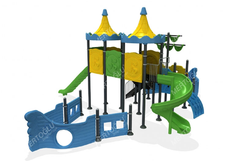 Metal-Plastik Çocuk Parkları-Mds-414