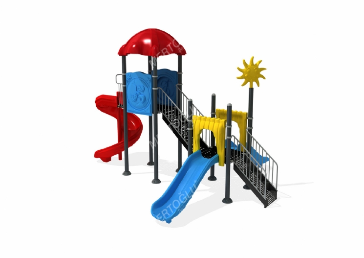 Metal-Plastik Çocuk Parkları-Mds-421