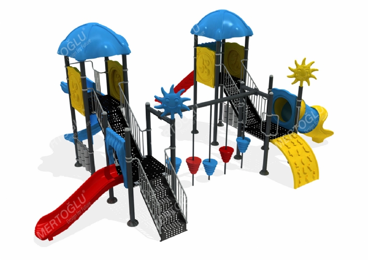 Metal-Plastik Çocuk Parkları-Mds-424