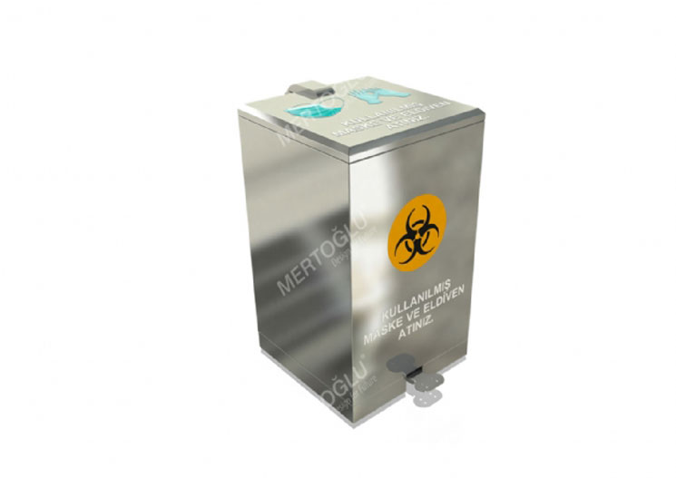 Mpk-002a-Maske ve Eldiven Tıbbi Atık Kutusu Pedallı