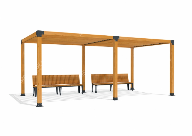 SimpliCity İkili Ahşap Pergola Mwc-201a