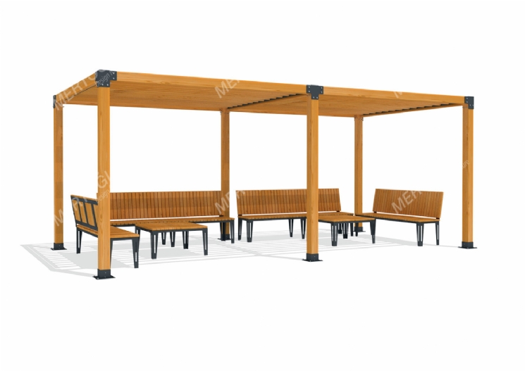SimpliCity İkili Ahşap Pergola Mwc-201b