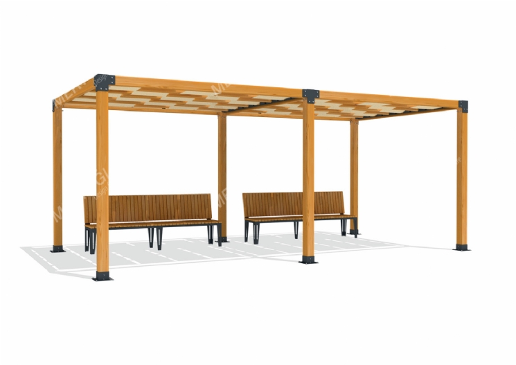 SimpliCity İkili Ahşap Pergola Mwc-202a