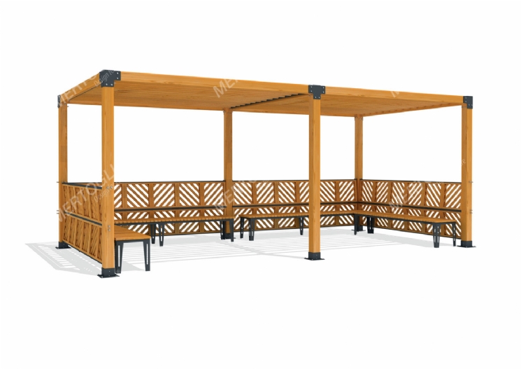 SimpliCity İkili Ahşap Pergola Mwc-221c