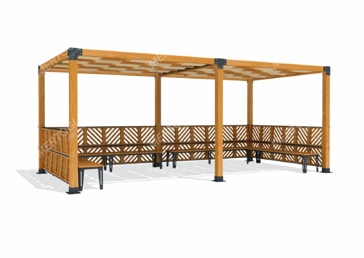 SimpliCity İkili Ahşap Pergola Mwc-222c