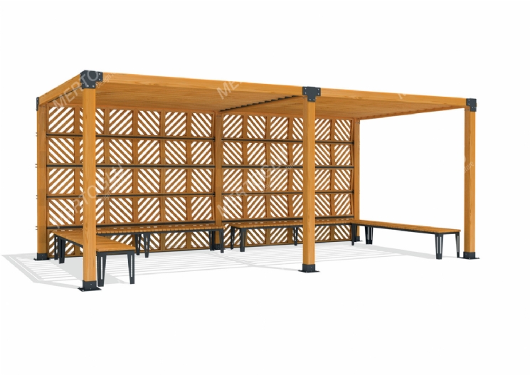 SimpliCity İkili Ahşap Pergola Mwc-241c