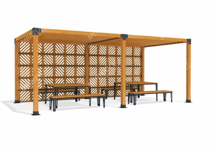 SimpliCity İkili Ahşap Pergola Mwc-241d