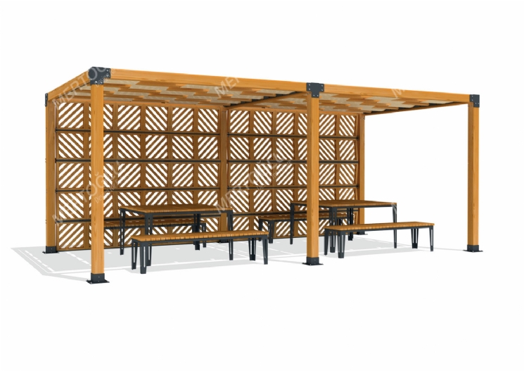 SimpliCity İkili Ahşap Pergola Mwc-242d
