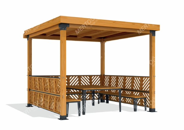 SimpliCity Tekli Ahşap Pergola Mwc-123d