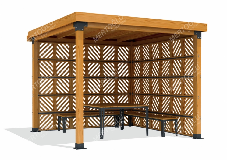SimpliCity Tekli Ahşap Pergola Mwc-143d