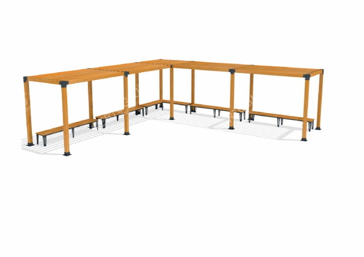 SimpliCity Thin Köşe Ahşap Pergola Mws-501