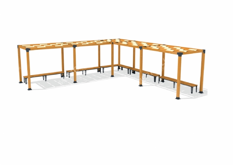SimpliCity Thin Köşe Ahşap Pergola Mws-502