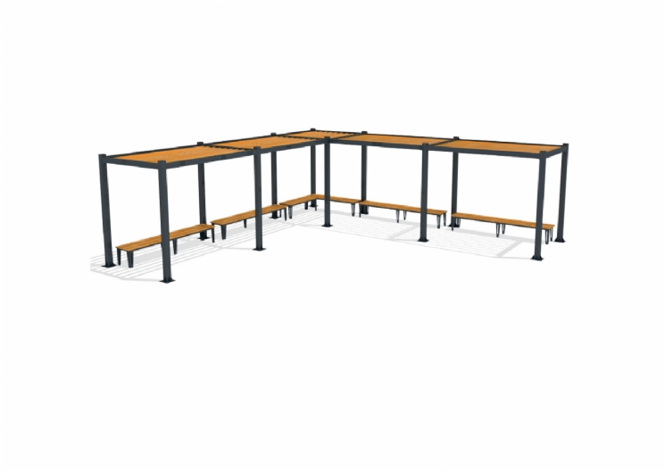 SimpliCity Thin Köşe Metal Pergola Mms-501
