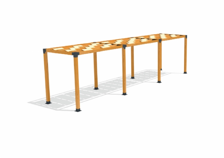 SimpliCity Thin Üçlü Ahşap Pergola Mws-302