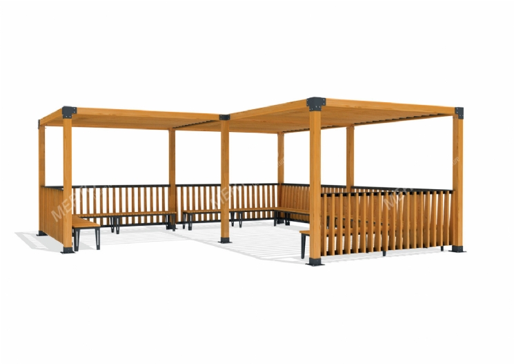 SimpliCity Üçlü Ahşap Pergola Mwc-311c