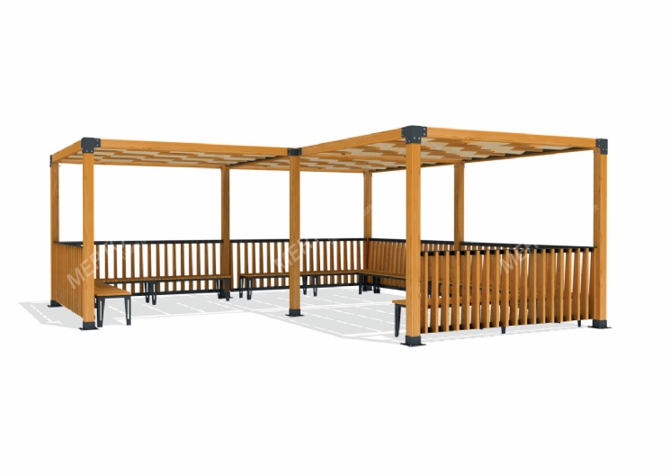 SimpliCity Üçlü Ahşap Pergola Mwc-312c