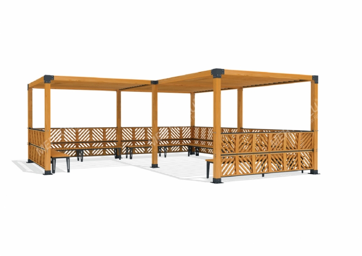 SimpliCity Üçlü Ahşap Pergola Mwc-321c