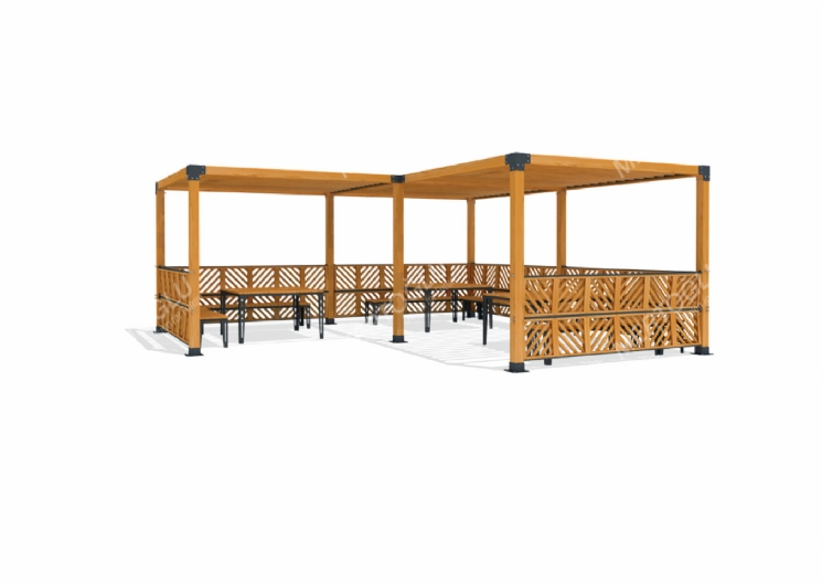 SimpliCity Üçlü Ahşap Pergola Mwc-321d