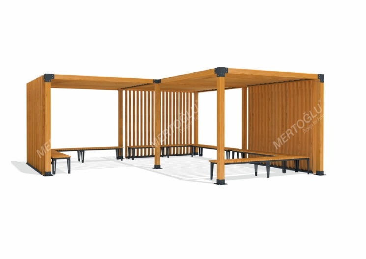 SimpliCity Üçlü Ahşap Pergola Mwc-331c