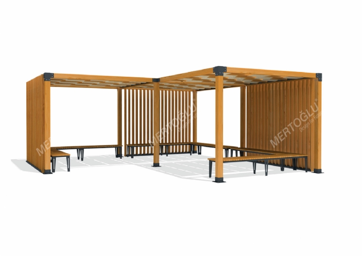 SimpliCity Üçlü Ahşap Pergola Mwc-332c