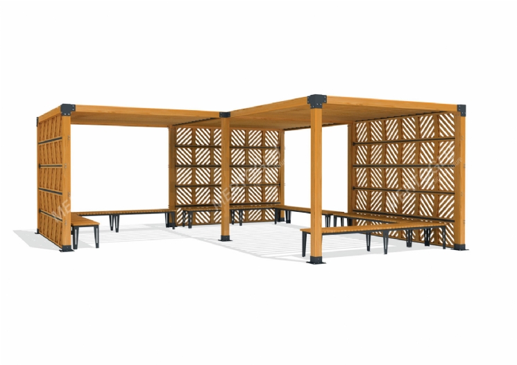 SimpliCity Üçlü Ahşap Pergola Mwc-341c