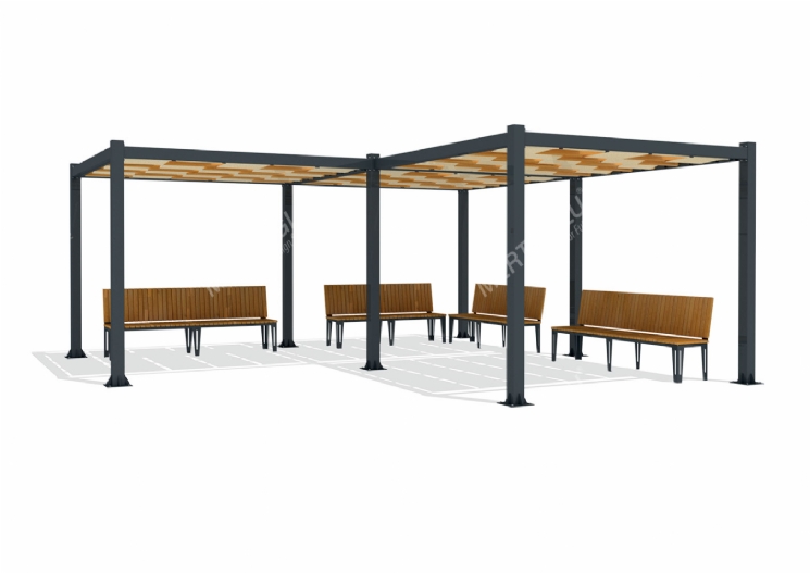 SimpliCity Üçlü Metal Pergola Mmc-301b