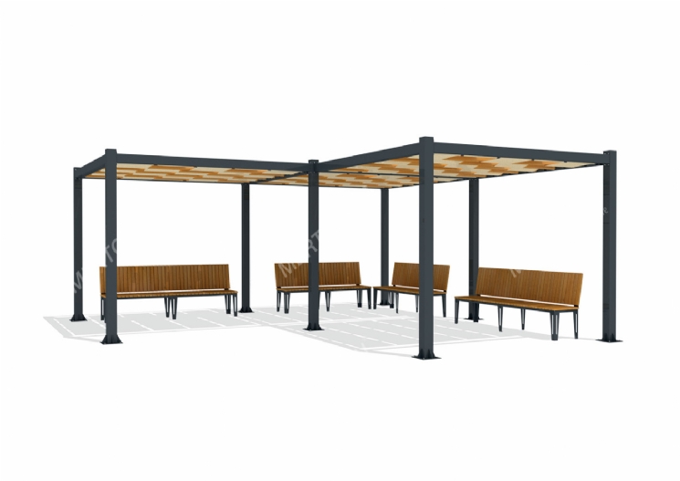SimpliCity Üçlü Metal Pergola Mmc-302a