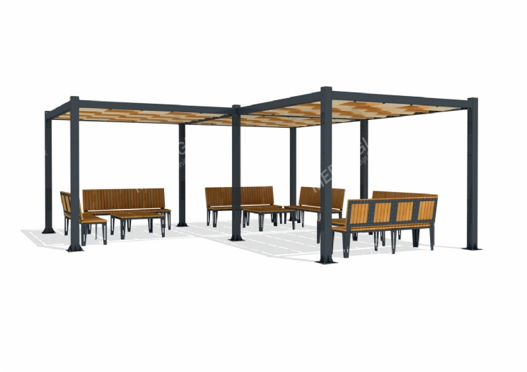 SimpliCity Üçlü Metal Pergola Mmc-302b