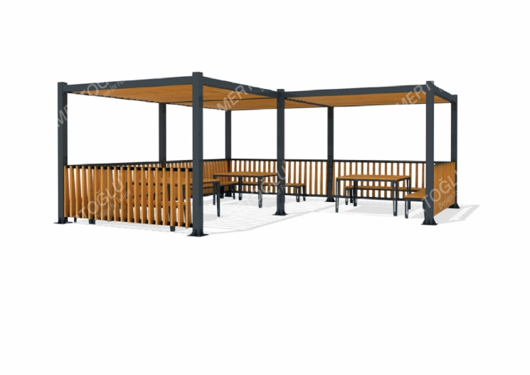 SimpliCity Üçlü Metal Pergola Mmc-311d