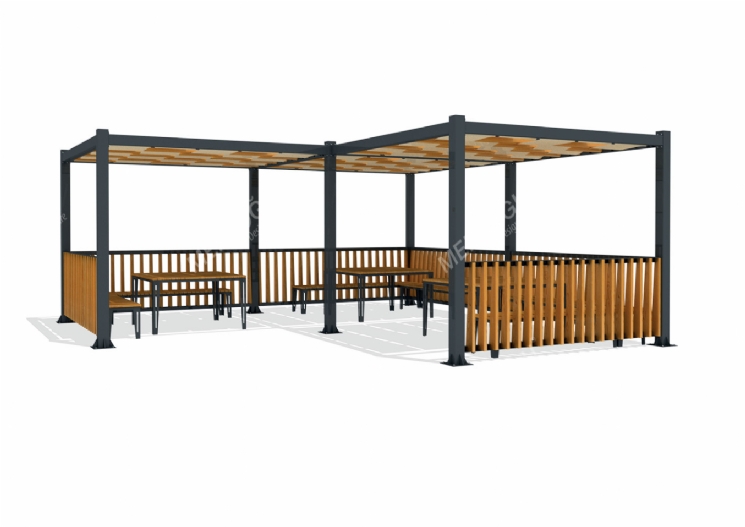 SimpliCity Üçlü Metal Pergola Mmc-312d