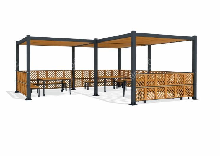 SimpliCity Üçlü Metal Pergola Mmc-321d