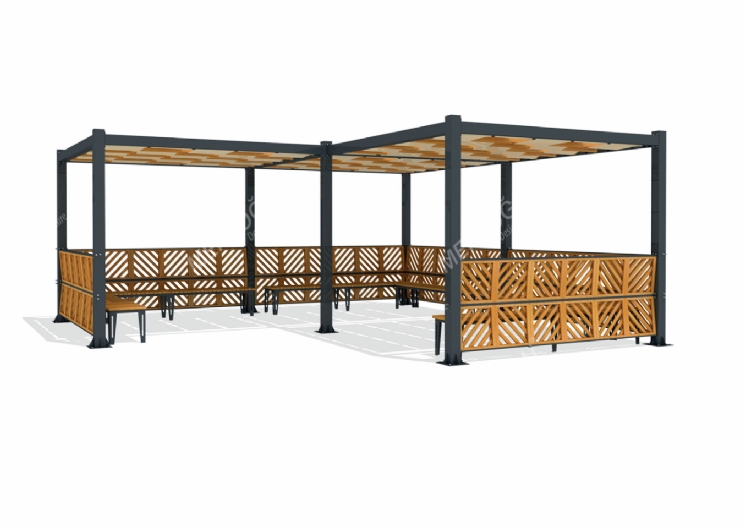 SimpliCity Üçlü Metal Pergola Mmc-322c