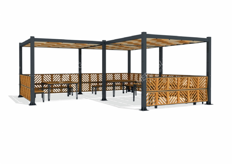 SimpliCity Üçlü Metal Pergola Mmc-322d