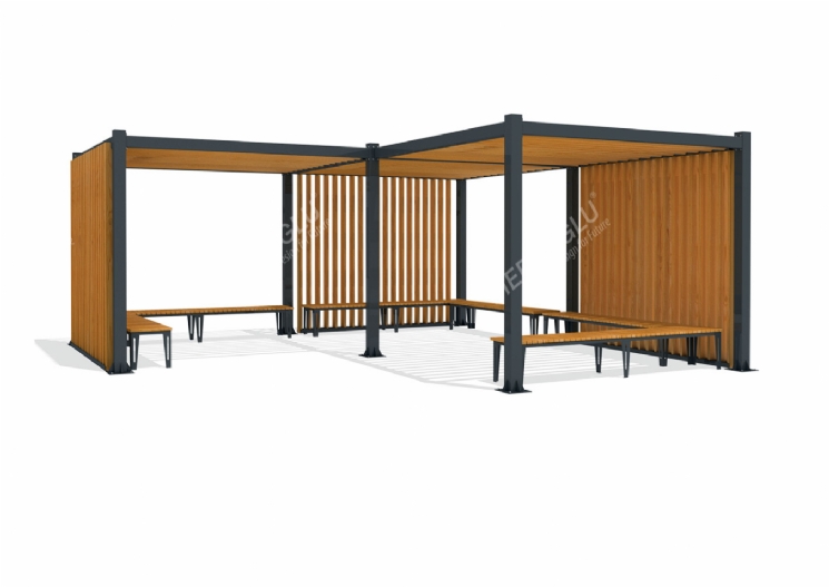 SimpliCity Üçlü Metal Pergola Mmc-331c