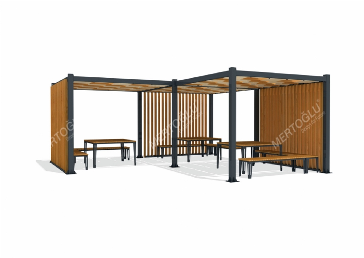 SimpliCity Üçlü Metal Pergola Mmc-332d
