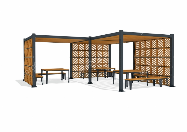 SimpliCity Üçlü Metal Pergola Mmc-341d